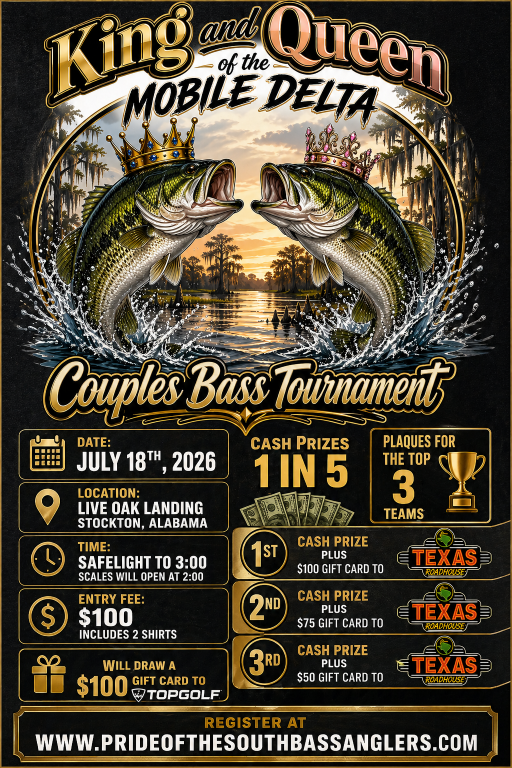 King and Queen of the Mobile Delta Couples Tournament